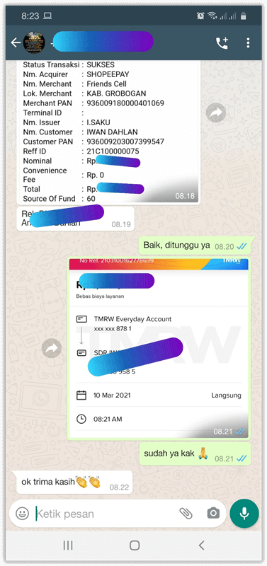 testimoni tukar saldo